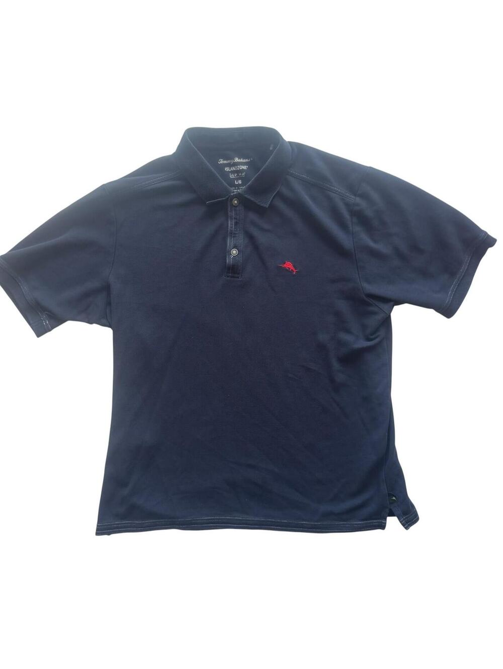ommy Bahama IslandZone 3UP MA Performance Polo Shirt Men's Large Navy Blue Marli